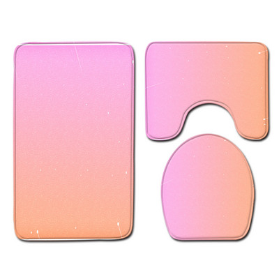 Zeegle Mekana prostirka za kupaonicu Flanel Kupaonski tepih Set od 3 komada Set toaletnih tepiha Navlaka za WC sjedalo Moderna toaletna prostirka za tuširanje Podloga za noge