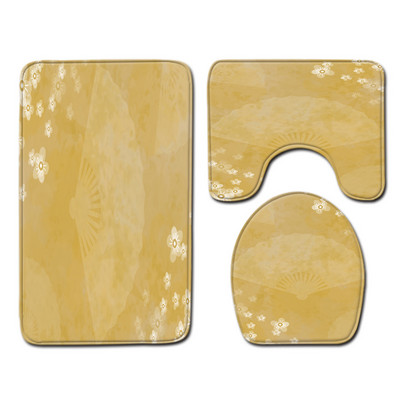 Zeegle Mekana prostirka za kupaonicu Flanel Kupaonski tepih Set od 3 komada Set toaletnih tepiha Navlaka za WC sjedalo Moderna toaletna prostirka za tuširanje Podloga za noge