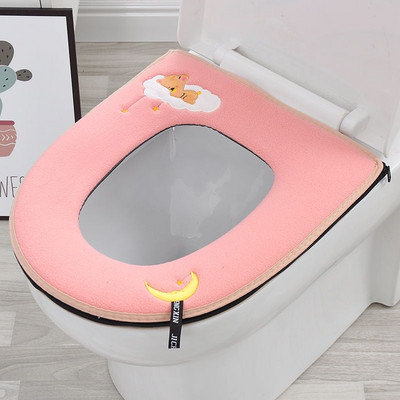 Uus kuum müük WC-padja majapidamiskomplekt WC-istme kate 1/2-osaline komplekt universaalne WC-padja tõmblukk