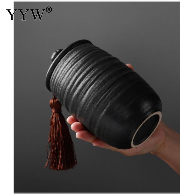 Crno/bijela posuda za pogrebni pepeo Urna za kremiranje ljudi Držač pepela za kućne ljubimce Keramičke urne za uspomenu Pepeo za prijatelje kovčeg Posuda za pohranu