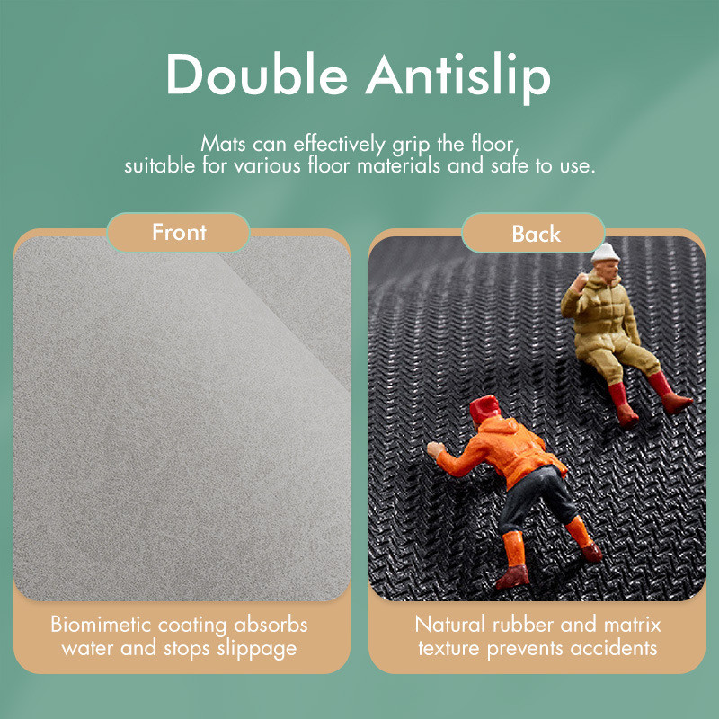 Mājas vannas paklājiņš Koraļļu vilnas vannas istabas paklājs, ūdens uzsūkšanās, neslīdošs Memory Foam, absorbējošs mazgājams paklājs tualetes grīdas paklājs