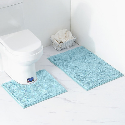 2ps-komplekt Shaggy Chenille vannitoamattide komplekt, imav ja masinas pestav sobiv WC vann elutoa uks Vannitoa jala põrand