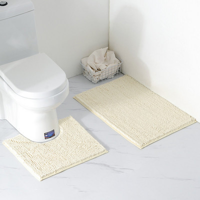 2ps-komplekt Shaggy Chenille vannitoamattide komplekt, imav ja masinas pestav sobiv WC vann elutoa uks Vannitoa jala põrand