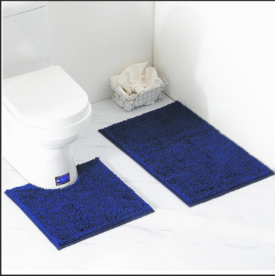 2ps-komplekt Shaggy Chenille vannitoamattide komplekt, imav ja masinas pestav sobiv WC vann elutoa uks Vannitoa jala põrand