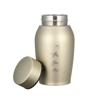 250ml Baložu raksts Nerūsējošais tērauds Urnas Mājdzīvnieki Suns Kaķis Putns Pele Kremācija Pelni Urna Piemiņas zārks Kolumbārijs Mājdzīvnieku memoriāls