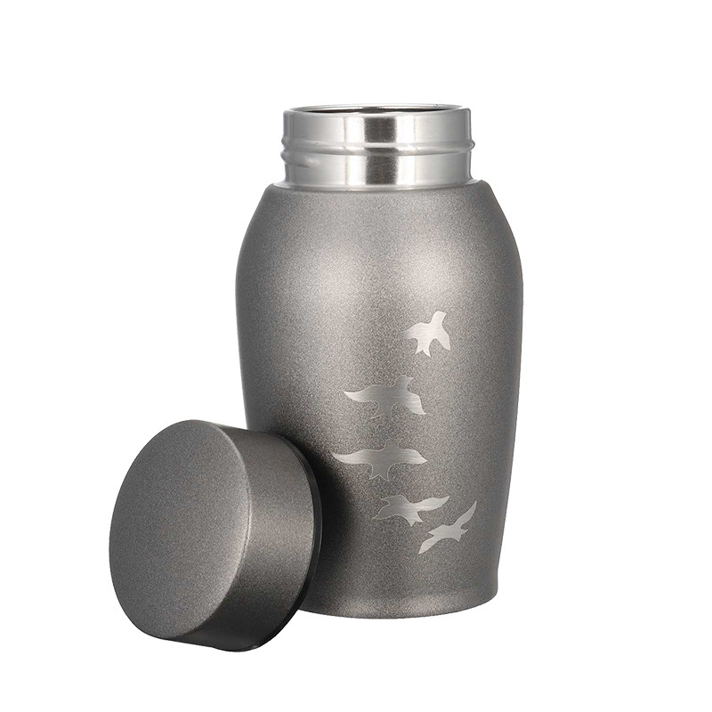 250ml Baložu raksts Nerūsējošais tērauds Urnas Mājdzīvnieki Suns Kaķis Putns Pele Kremācija Pelni Urna Piemiņas zārks Kolumbārijs Mājdzīvnieku memoriāls