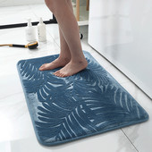 Prostirka za kupanje od memorijske pjene protiv klizanja Tepih za tuširanje Ulazni otirač s otiskom lišća za uređenje spavaće sobe Mekana upijajuća kupaonska prostirka za brzo sušenje