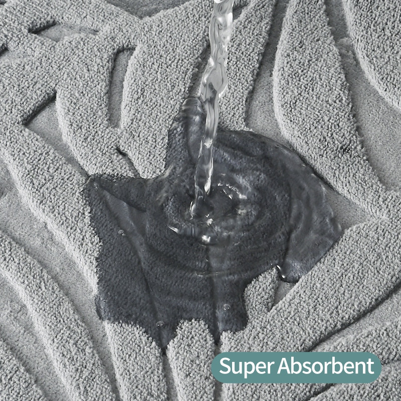 Prostirka za kupanje od memorijske pjene protiv klizanja Tepih za tuširanje Ulazni otirač s otiskom lišća za uređenje spavaće sobe Mekana upijajuća kupaonska prostirka za brzo sušenje