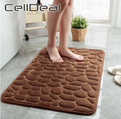 Sākums Vannas istabas paklājiņš Neslīdošs oļu paklājs Absorbējošs tualetes istabas grīda Tualete Memory Foam Mazgājams paklājs Vannas istabas dekoru paklājiņš