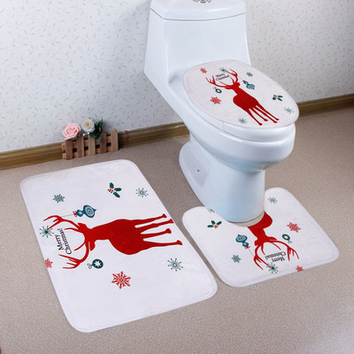 Navlaka za WC WC sjedalo Božićna prostirka za kupaonicu WC prostirka Toilette Tapa Decoration Božićna kupaonica Tampa De Vaso Sanitario 3 kom/set