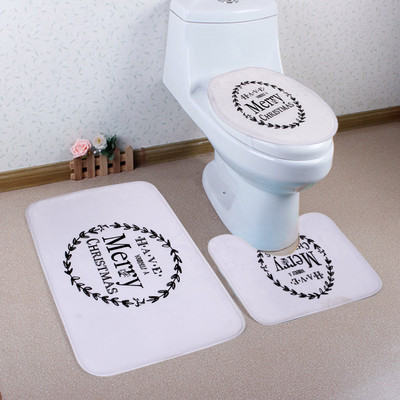 Navlaka za WC WC sjedalo Božićna prostirka za kupaonicu WC prostirka Toilette Tapa Decoration Božićna kupaonica Tampa De Vaso Sanitario 3 kom/set