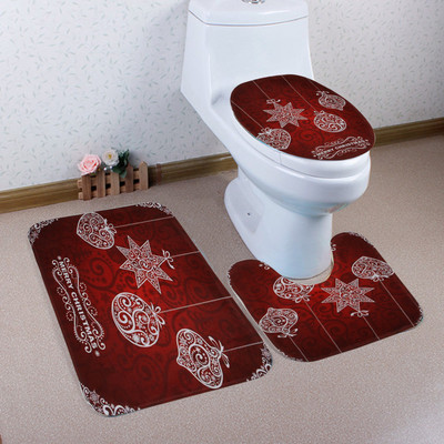 Navlaka za WC WC sjedalo Božićna prostirka za kupaonicu WC prostirka Toilette Tapa Decoration Božićna kupaonica Tampa De Vaso Sanitario 3 kom/set