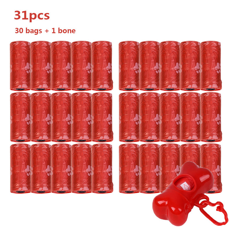 Šunų išmatų maišeliai 30 rulonų naminių gyvūnėlių atliekų šiukšlių maišai be kvapo lauko nešiklio laikiklis, dalytuvas Valymo rinkimo įrankiai naminių gyvūnėlių priedai