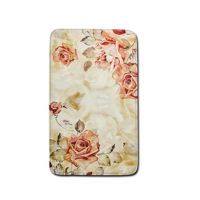 Ljubičasta Crocus prostirka za kupaonicu Cvjetna toaletna prostirka protiv klizanja WC navlaka za sjedalo Tepisi s printom Kupaonski tepih za uređenje doma 1 kom deka