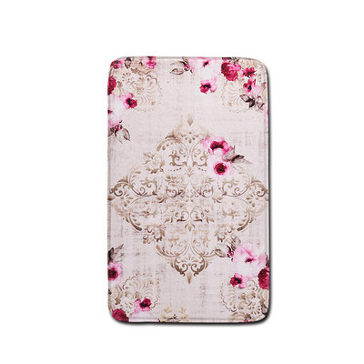 Ljubičasta Crocus prostirka za kupaonicu Cvjetna toaletna prostirka protiv klizanja WC navlaka za sjedalo Tepisi s printom Kupaonski tepih za uređenje doma 1 kom deka