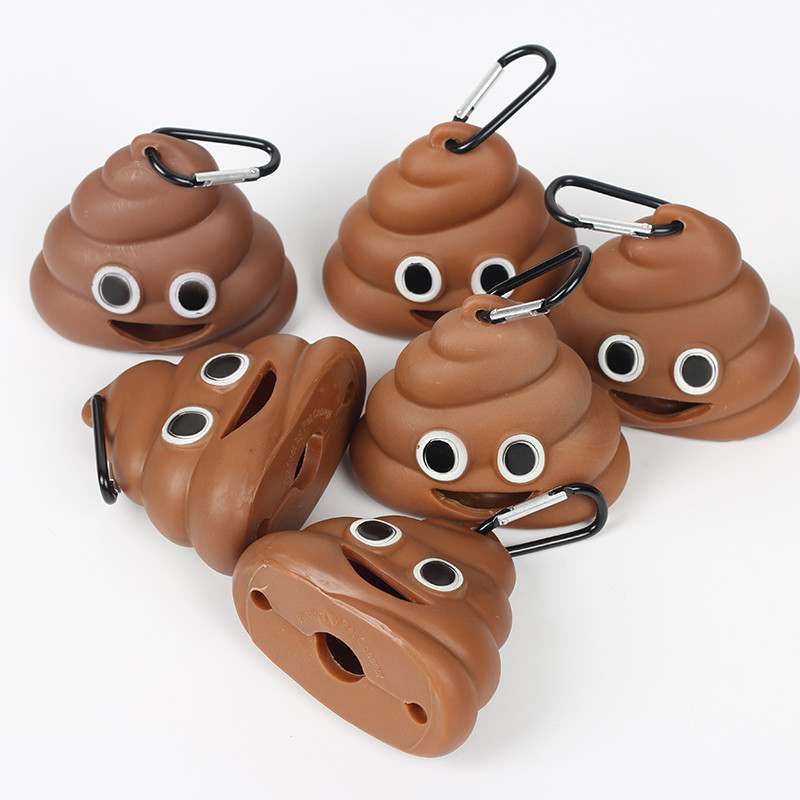 Nešiojamas naminių gyvūnėlių šiukšlių maišų dozatorius, skirtas katėms ir šunims išeiti Minkštas silikoninis šunų išmatų maišelis Išmatų formos laikymo dėžutės naminiams gyvūnėliams įrankiai