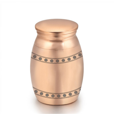 Mini 16x25 mm urne za uspomene za držač ljudskog pepela za kućne ljubimce Mini urne za kremaciju za pepeo od tvrdog metala Memorijal od pepela srebrna/crna