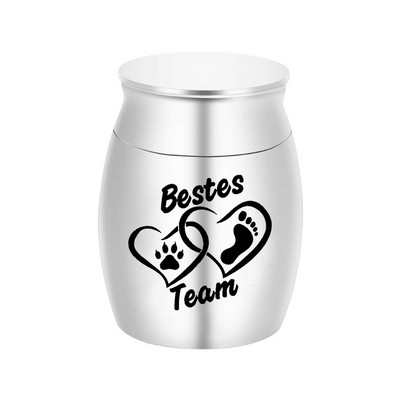 Mini kremacijske urne za pepeo od nehrđajućeg čelika Memorijalni držač za pepeo Male urne za uspomene za pepeo kućnih ljubimaca 30x40MM urna za mačke/pase/ptice