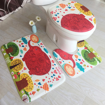 3gab/komplekts Vannas istabas paklājiņu komplekts Flaneļa Pretslīdes Virtuves Vannas Paklājs Paklājs Vannas istabas Paklājs Mazgājams Lente Banheiro Koraļļu vilna