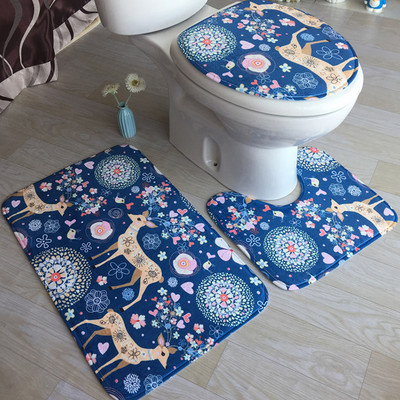 3gab/komplekts Vannas istabas paklājiņu komplekts Flaneļa Pretslīdes Virtuves Vannas Paklājs Paklājs Vannas istabas Paklājs Mazgājams Lente Banheiro Koraļļu vilna