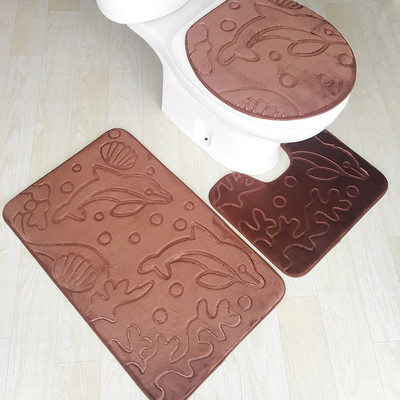 3gab/komplekts Vannas istabas paklājiņu komplekts Flaneļa Pretslīdes Virtuves Vannas Paklājs Paklājs Vannas istabas Paklājs Mazgājams Lente Banheiro Koraļļu vilna