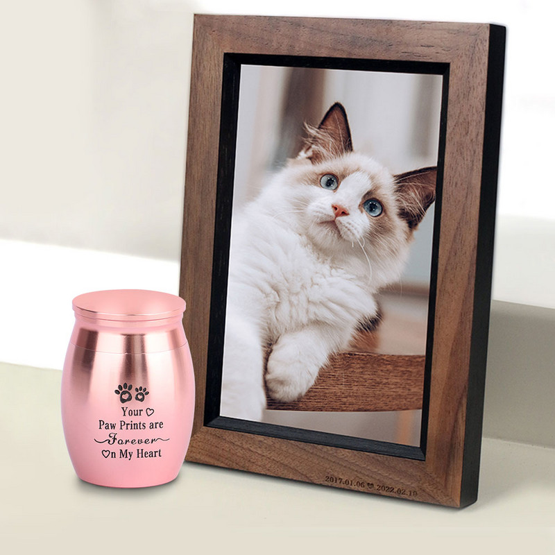 Urna za kućne ljubimce Metalna urna za kućne ljubimce Prijenosni psi Dekorativni spomenik za uspomene Mačke Pepeo za uspomene Pepeo za kremiranje Urna za pse Mačke Ptice