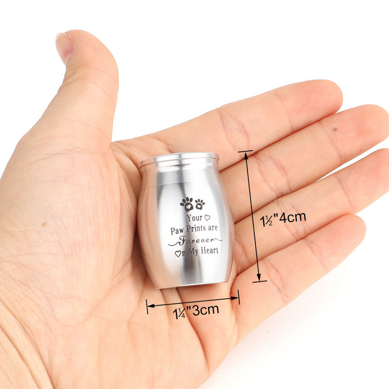 Urna za kućne ljubimce Metalna urna za kućne ljubimce Prijenosni psi Dekorativni spomenik za uspomene Mačke Pepeo za uspomene Pepeo za kremiranje Urna za pse Mačke Ptice