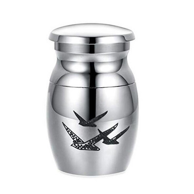 Srebrne mini urne za kremiranje ljudskog pepela Spremnik za uspomenu Staklenka Metalni spomenik Držač pepela za kućne ljubimce Pribor za uspomenu na staklenke