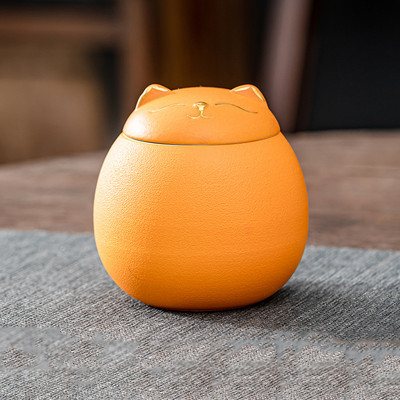 Urna za pepeo kućnih ljubimaca - Memorijalne urne za kremiranje u obliku mačke - Ručno izrađene crne ukrasne urne za sprovod, mačka urna, pseća urna