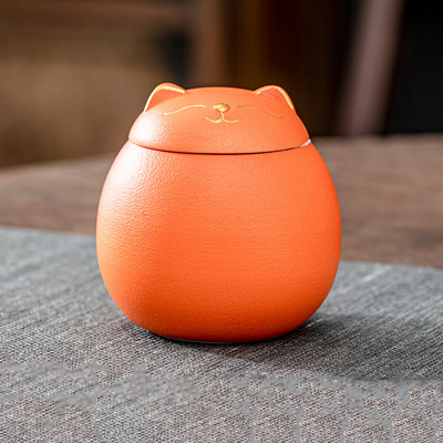 Urna za pepeo kućnih ljubimaca - Memorijalne urne za kremiranje u obliku mačke - Ručno izrađene crne ukrasne urne za sprovod, mačka urna, pseća urna