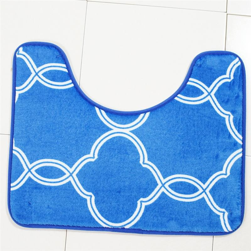 Vannas paklājiņš 3 gab/komplekts klasiska raksta tualetes pārklājs pēdu paliktnis Neslīdošs, absorbējošs vannas istabas durvju paklājiņš flaneļa mīksts vannas paklāja paklājs