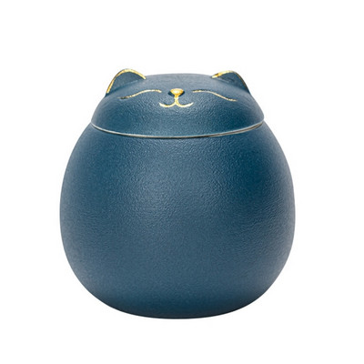Kaķēns Seja Mājdzīvnieka urna Kaķa pelnu pods Mazs suns Keramikas piemiņas burka Kaulu Pelnu Cineru zārks Apbedīšana Kremēšana Ronis Suvenīru Dzīvnieks
