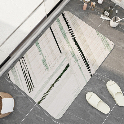 Super upijajuća prostirka za kupaonicu Neklizajuće geometrijske prostirke za kupaonicu Diatom brzo sušeći tepih za tuširanje Nordijska kuhinjska otirač tapis de bain