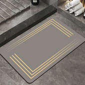 Īpaši uzsūcošs vannas istabas paklājiņš, pretslīdošs vannas paklājs, mazgājams vannas paklājs, ātri žūstošs durvju paklājiņš, neslīdošs mājas dekoru tapetes De Bano