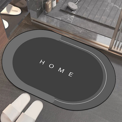 Īpaši uzsūcošs vannas istabas paklājiņš, pretslīdošs vannas paklājs, mazgājams vannas paklājs, ātri žūstošs durvju paklājiņš, neslīdošs mājas dekoru tapetes De Bano