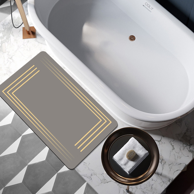 Īpaši uzsūcošs vannas istabas paklājiņš, pretslīdošs vannas paklājs, mazgājams vannas paklājs, ātri žūstošs durvju paklājiņš, neslīdošs mājas dekoru tapetes De Bano