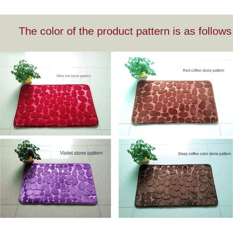 Kućna prostirka za kupaonicu Tepih od koraljnog flisa Kupaonski tepih Upijanje vode Neklizajuća memorijska pjena Upijajuća prostirka Periva prostirka WC školjka