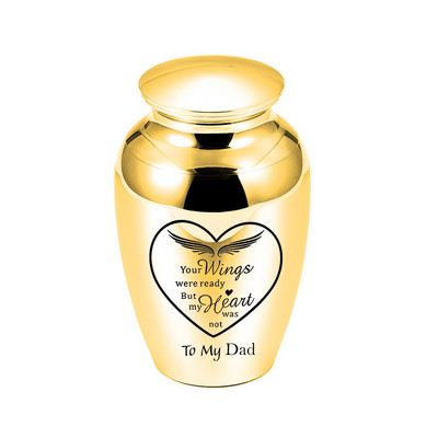 70X45MM posuda za pogrebni pepeo komemorativna urna s privjescima s anđeoskim krilima u obliku srca Keepsake mini urna za kremaciju za pepeo ljudi/kućnih ljubimaca