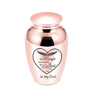 70X45MM posuda za pogrebni pepeo komemorativna urna s privjescima s anđeoskim krilima u obliku srca Keepsake mini urna za kremaciju za pepeo ljudi/kućnih ljubimaca