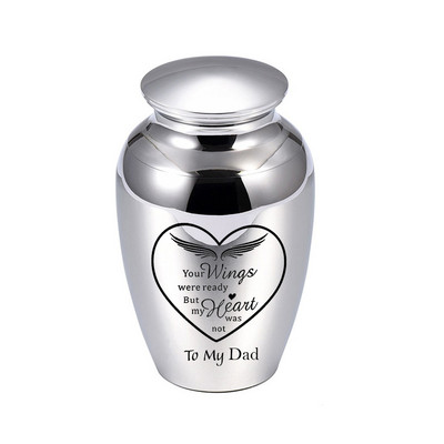70X45MM posuda za pogrebni pepeo komemorativna urna s privjescima s anđeoskim krilima u obliku srca Keepsake mini urna za kremaciju za pepeo ljudi/kućnih ljubimaca