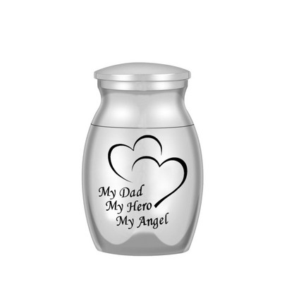 Mans tētis Mans varonis Mans eņģelis Dubultās sirds bēru urna cilvēku pelniem Kremācijas pelni Piemiņas urna Rotaslietas