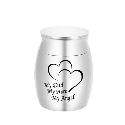Mans tētis Mans varonis Mans eņģelis Dubultās sirds bēru urna cilvēku pelniem Kremācijas pelni Piemiņas urna Rotaslietas