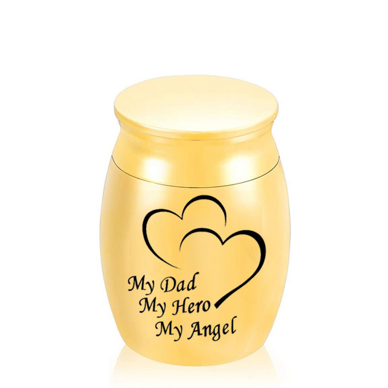 Mans tētis Mans varonis Mans eņģelis Dubultās sirds bēru urna cilvēku pelniem Kremācijas pelni Piemiņas urna Rotaslietas