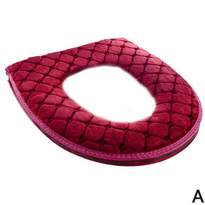 Vannas istabas tualetes sēdekļa pārsegs silts plīša tualetes pārvalks Paklāja vāks Paklājiņš Sēdeklis Tualetes mazgājams spilvens Ērts siltāks sēdeklis W6F0