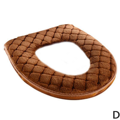 Vannas istabas tualetes sēdekļa pārsegs silts plīša tualetes pārvalks Paklāja vāks Paklājiņš Sēdeklis Tualetes mazgājams spilvens Ērts siltāks sēdeklis W6F0