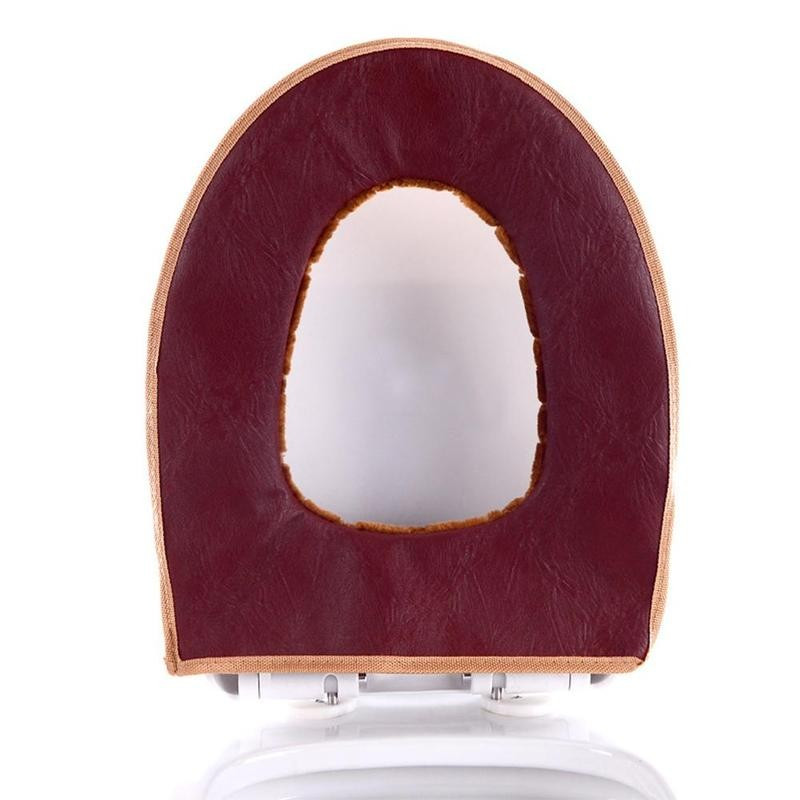 Vannas istabas tualetes sēdekļa pārsegs silts plīša tualetes pārvalks Paklāja vāks Paklājiņš Sēdeklis Tualetes mazgājams spilvens Ērts siltāks sēdeklis W6F0