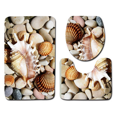 Besplatna dostava od 3 komada Shells Ocean prostirke za kupaonicu Protuklizni set kupaonskih prostirki Tapete Banheiro periva kupaonska toaletna prostirka Alfombra Bano