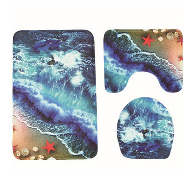 Besplatna dostava od 3 komada Shells Ocean prostirke za kupaonicu Protuklizni set kupaonskih prostirki Tapete Banheiro periva kupaonska toaletna prostirka Alfombra Bano