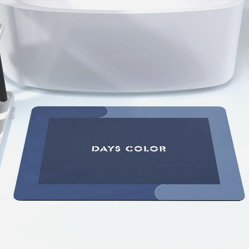 Īpaši uzsūcošs, ātri žūstošs vannas istabas paklājs virtuves eļļas necaurlaidīgs Napa ādas vannas paklājiņš Mūsdienīgs, vienkāršs pretslīdošs grīdas paklājiņš kāju paklājiņš