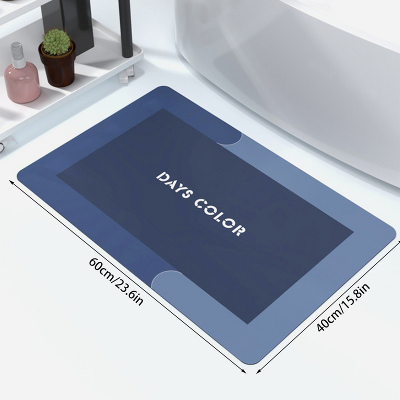 Īpaši uzsūcošs, ātri žūstošs vannas istabas paklājs virtuves eļļas necaurlaidīgs Napa ādas vannas paklājiņš Mūsdienīgs, vienkāršs pretslīdošs grīdas paklājiņš kāju paklājiņš